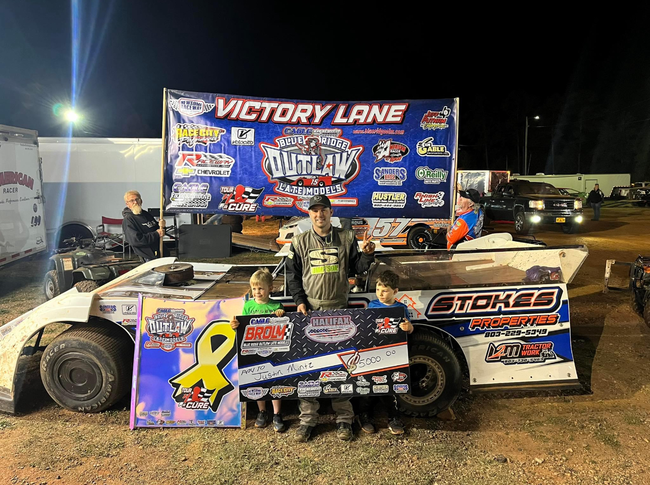 Justin Mintz Secures Victory in Blue Ridge Outlaw Late Model Series Debut at Halifax County Motor Speedway