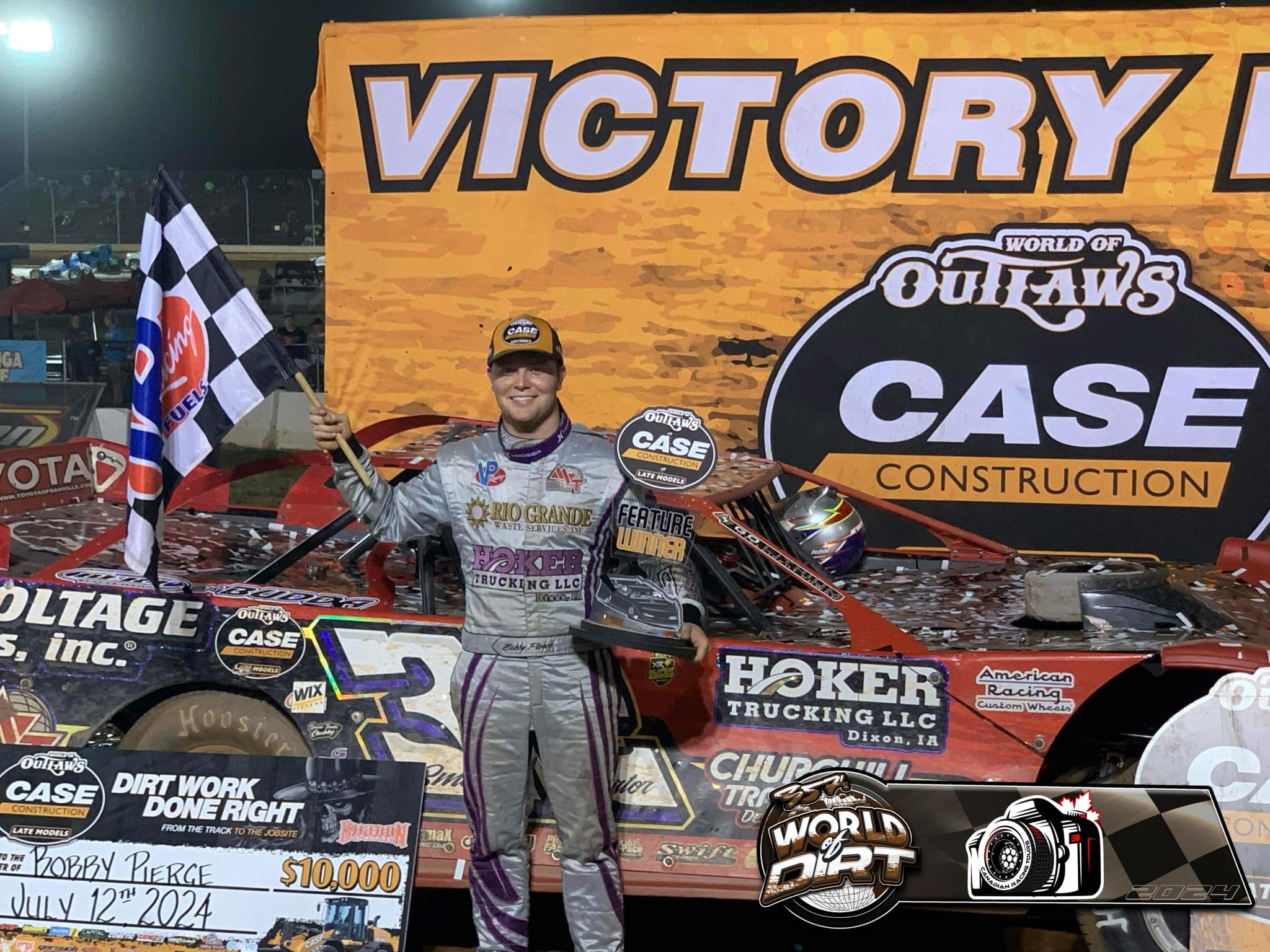 Bobby Pierce Captures Seventh World of Outlaws Feature at Sharon Speedway